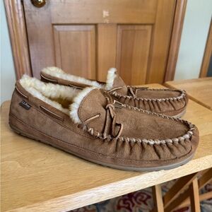L.L. Bean Men's Brown Moccasin Slippers